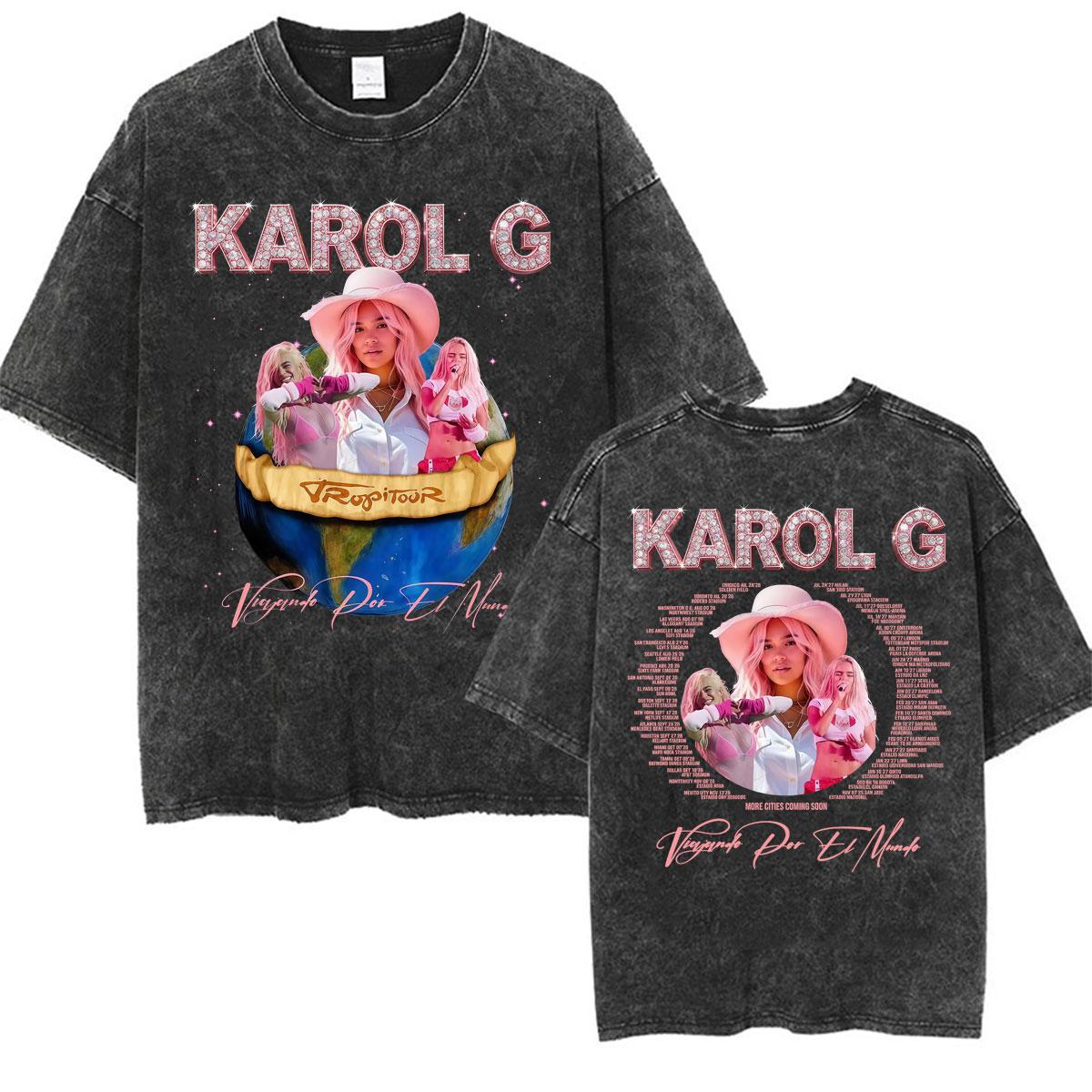 Karol G Tropicoqueta Tour New Album Vintage Washed Tshirts Men Women Fashion High Quality Casual Cotton T Shirt Streetwear S
Karol G Tropicoqueta Tour New Album Vintage Washed Tshirts Men Women Fashion High Quality Casual Cotton T Shirt Streetwear S