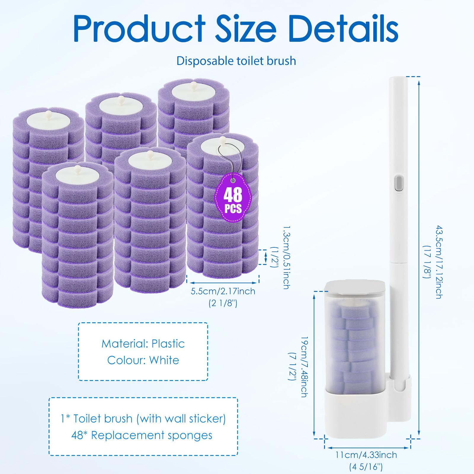 Toilet Brush and Holder Set with 48 Disposable Cleaner Brush Head Efficient Wall Mounted Toilet Wand Kit Bathroom Cleaning Tool
Toilet Brush and Holder Set with 48 Disposable Cleaner Brush Head Efficient Wall Mounted Toilet Wand Kit Bathroom Cleaning Tool