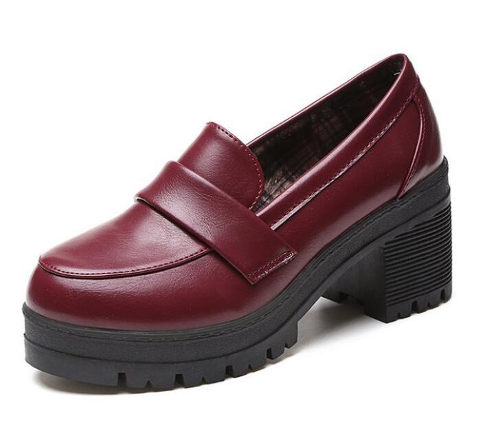 Thick-soled Mary Jane leather shoes women autumn college style thick heel round toe retro shoes zapatos de mujer zapatos C757 35 червоний
Thick-soled Mary Jane leather shoes women autumn college style thick heel round toe retro shoes zapatos de mujer zapatos C757 35 червоний