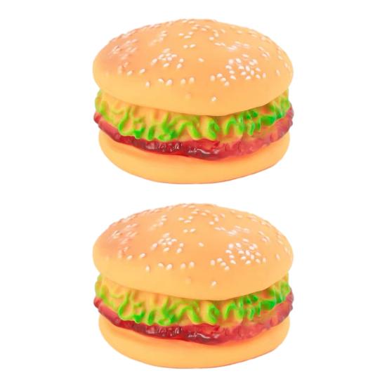 2PCS Dog Squeaky Toy Burger Shape Non-Toxic Vinyl Pets Chew Play Toy for Teeth Cleaning and Active Play A
2PCS Dog Squeaky Toy Burger Shape Non-Toxic Vinyl Pets Chew Play Toy for Teeth Cleaning and Active Play A