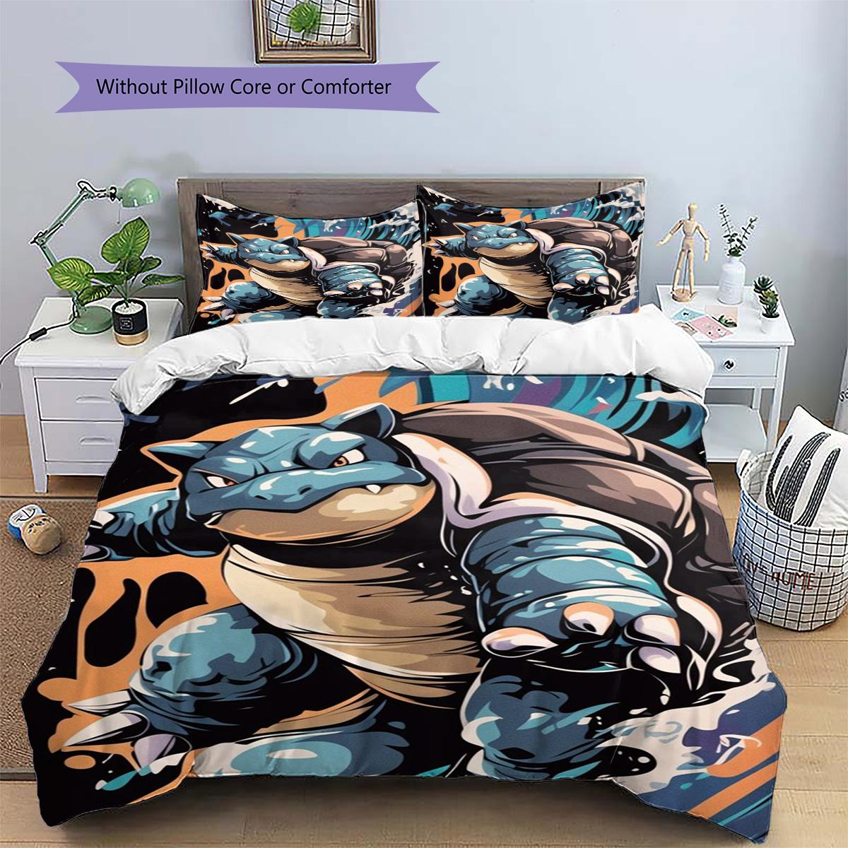 Squirtle Patterned Pillowcase & Duvet Cover Set Decorative Bedroom Bedding in Anime Theme Premium Gift for Enthusiasts.-TING 135x200cm
Squirtle Patterned Pillowcase & Duvet Cover Set Decorative Bedroom Bedding in Anime Theme Premium Gift for Enthusiasts.-TING 135x200cm