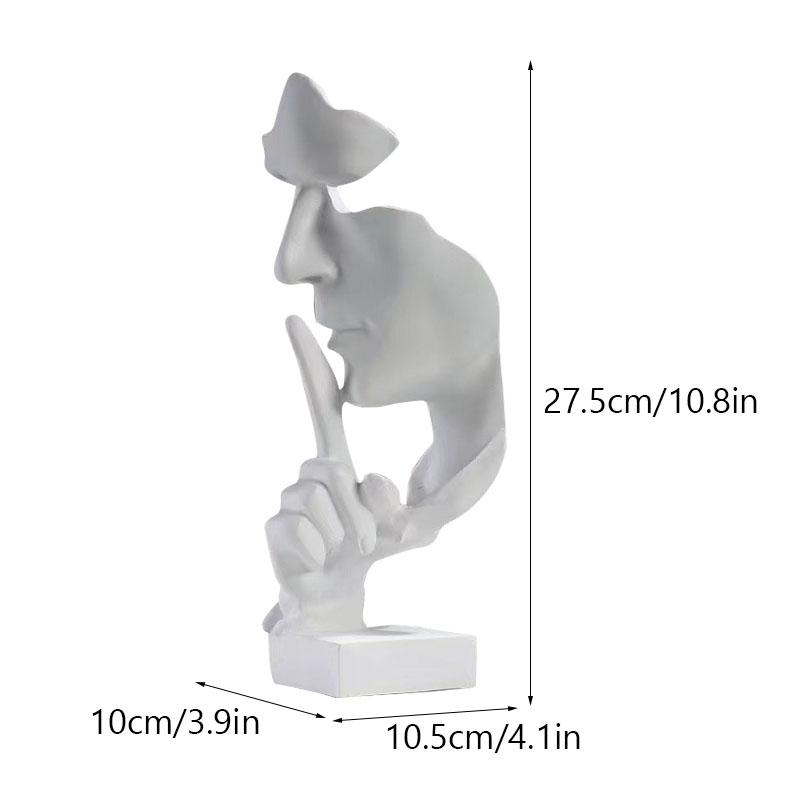 NORTHEUINS 27cm Resin Silence Is Gold Mask Statue Office Figurines for Interior Golden No Say Home Desktop Decor Accessories білий
NORTHEUINS 27cm Resin Silence Is Gold Mask Statue Office Figurines for Interior Golden No Say Home Desktop Decor Accessories білий