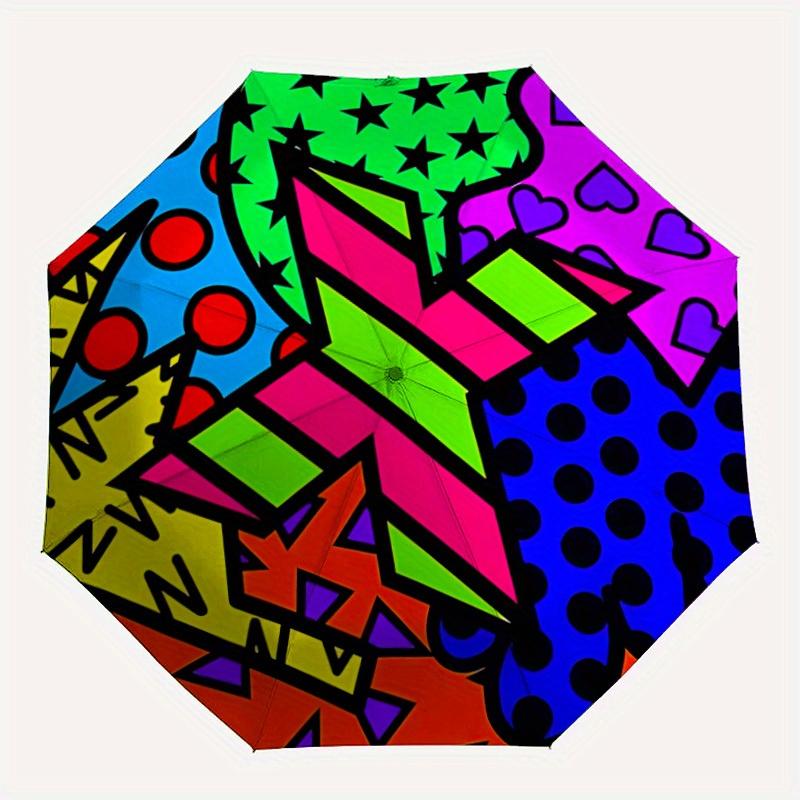 1pc “X”Colorful Pattern Automatic Folding Umbrella, Portable & Foldable Design with 8 Ribs, Casual Outdoor Accessory yy250805147
1pc “X”Colorful Pattern Automatic Folding Umbrella, Portable & Foldable Design with 8 Ribs, Casual Outdoor Accessory yy250805147
