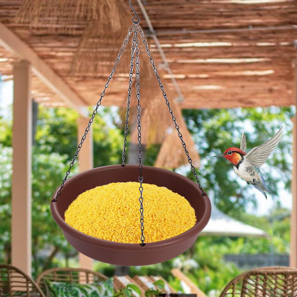 Hanging Bird Feeding Dish with Hook Chain Bird Tray Platform Feeder Bird Water Bowl Parrot коричневий
Hanging Bird Feeding Dish with Hook Chain Bird Tray Platform Feeder Bird Water Bowl Parrot коричневий
