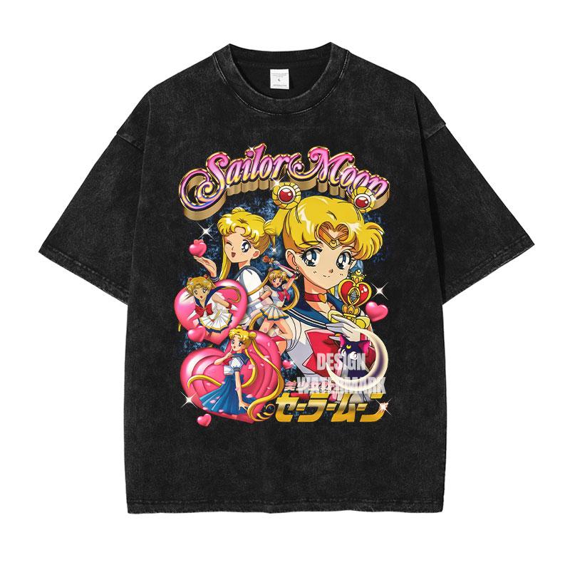 Tsukino Usagi T Shirts Vintage Washed Anime SSailor MMoon Oversized Tshirts Manga Chibiusa Short Sleeve Girl Tops Tees Women S
Tsukino Usagi T Shirts Vintage Washed Anime SSailor MMoon Oversized Tshirts Manga Chibiusa Short Sleeve Girl Tops Tees Women S