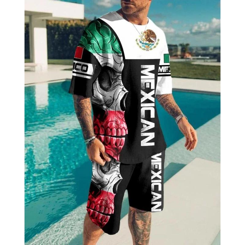 Men s Skull Print Short Sleeve T-Shirt Oversized Casual Sportswear Breathable Shorts 2024 Summer Fashion Shorts Short Sleeve Set 4XL
Men s Skull Print Short Sleeve T-Shirt Oversized Casual Sportswear Breathable Shorts 2024 Summer Fashion Shorts Short Sleeve Set 4XL