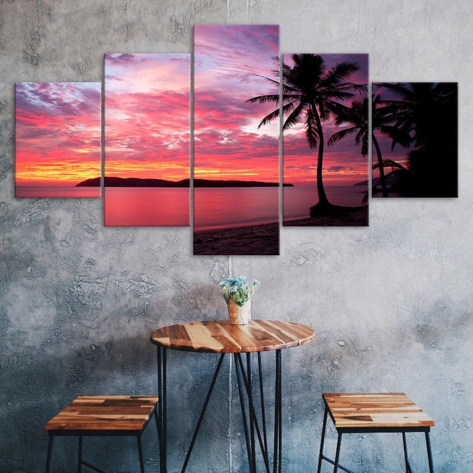 Tropical Island Paradise Sunset Canvas 5 Piece Five Panel Wall Print Modern Art Poster Picture Home Decor Gift For Him For Her 20X35 20X45 20X55CM
Tropical Island Paradise Sunset Canvas 5 Piece Five Panel Wall Print Modern Art Poster Picture Home Decor Gift For Him For Her 20X35 20X45 20X55CM