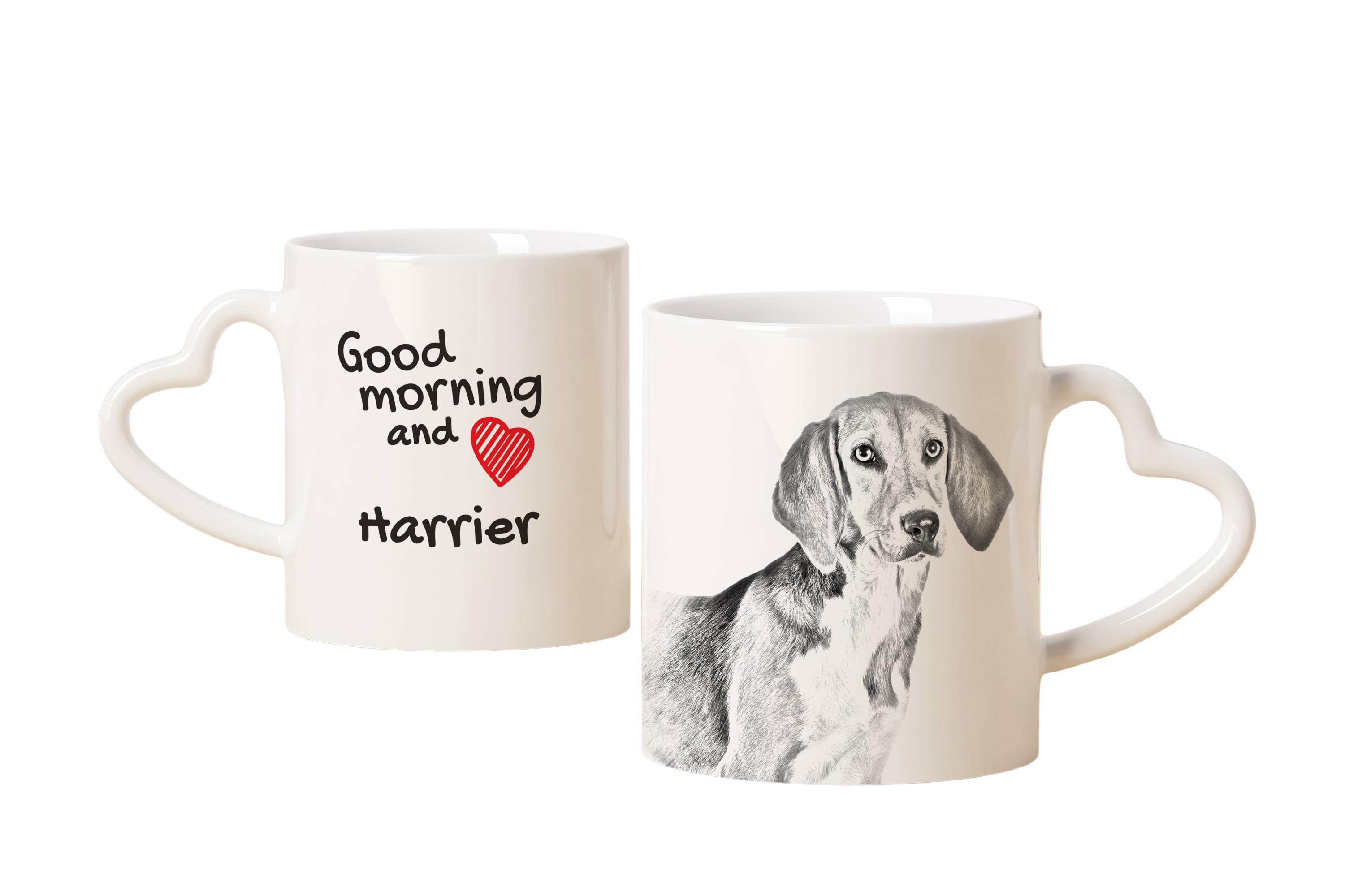 Harrier - cup with a dog, adorable cup with a heart-shaped handle, universal gift from the Art-Dog brand білий
Harrier - cup with a dog, adorable cup with a heart-shaped handle, universal gift from the Art-Dog brand білий