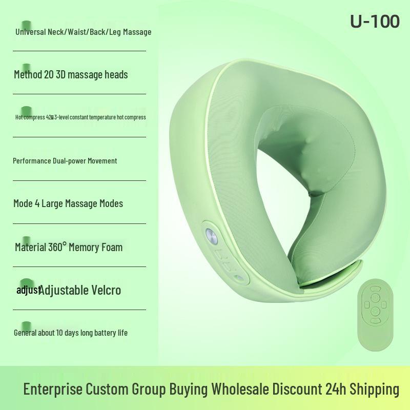 U-Shaped Electric Neck and Cervical Spine Massager Pillow for Home or Car Travel
U-Shaped Electric Neck and Cervical Spine Massager Pillow for Home or Car Travel