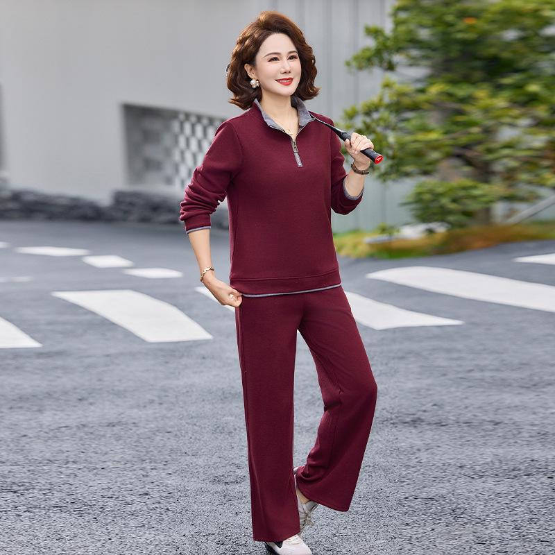 Mother s Casual 2-Piece Sports Suit - Spring/Autumn Fashion for Middle-Aged Women 2XL (52.5-60kg) темно-червоний колір
Mother s Casual 2-Piece Sports Suit - Spring/Autumn Fashion for Middle-Aged Women 2XL (52.5-60kg) темно-червоний колір