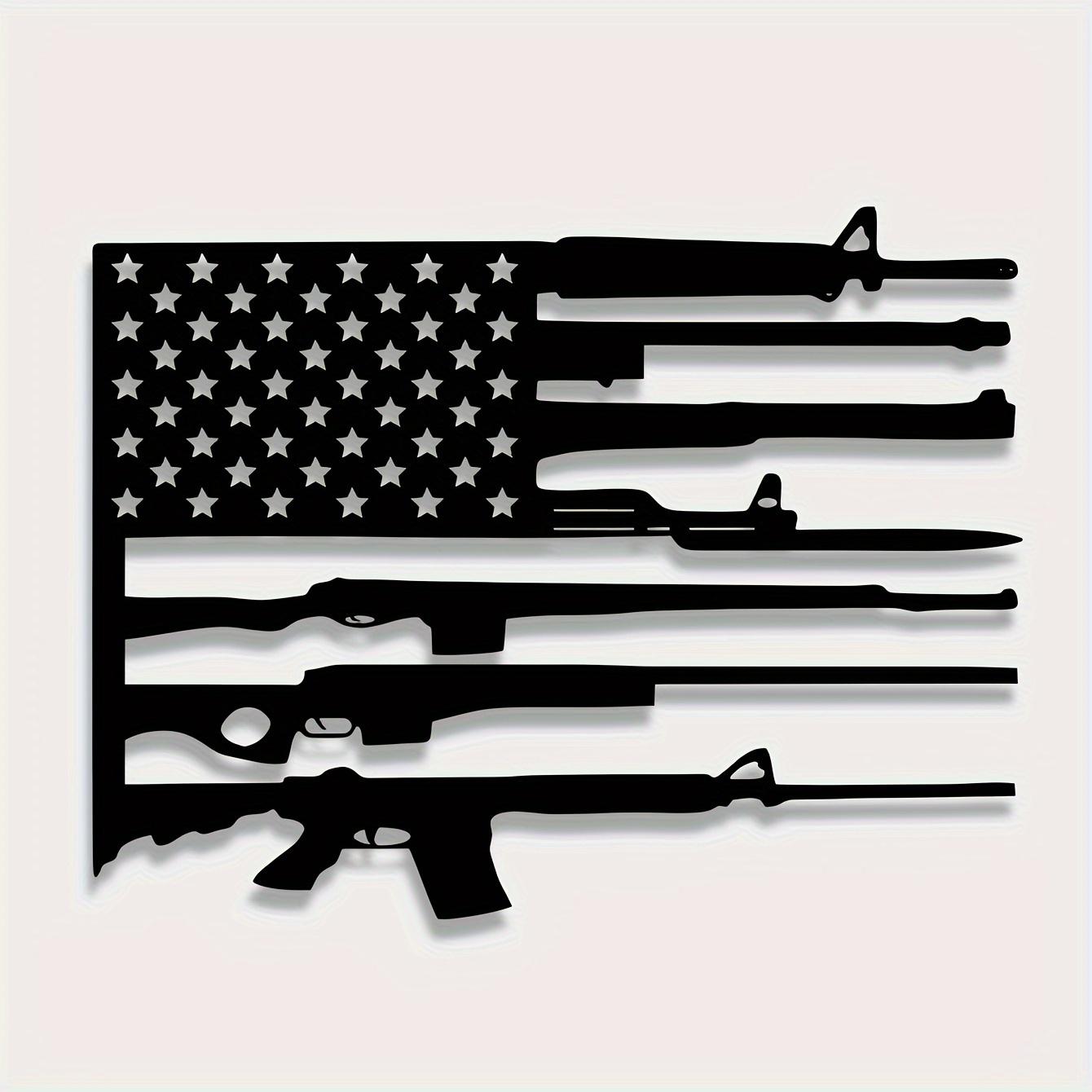 American Flag Art - Black Metal Wall Decor for Indoor/Outdoor Spaces, Perfect for Living Room, Bathroom, Kitchen, Office Black
American Flag Art - Black Metal Wall Decor for Indoor/Outdoor Spaces, Perfect for Living Room, Bathroom, Kitchen, Office Black