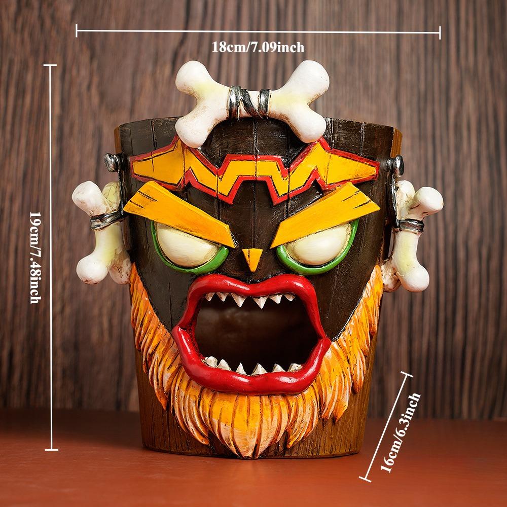 Unique Tiki Head Planter Pot - Funny Garden Decoration Indoor Outdoor Flowerpot with Drainage Hole for Succulents And Flowers
Unique Tiki Head Planter Pot - Funny Garden Decoration Indoor Outdoor Flowerpot with Drainage Hole for Succulents And Flowers