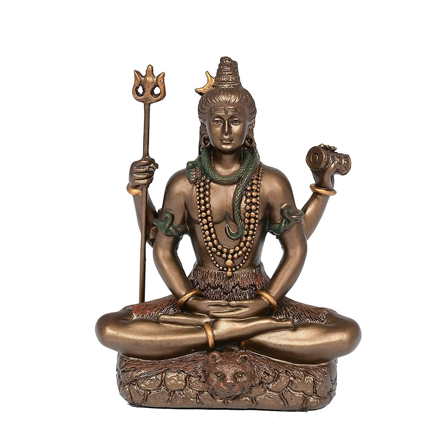 Lord Shiva In Siting Position With Four Hand Dhyan Mudra Bonded Bronze - 3 Inch
Lord Shiva In Siting Position With Four Hand Dhyan Mudra Bonded Bronze - 3 Inch