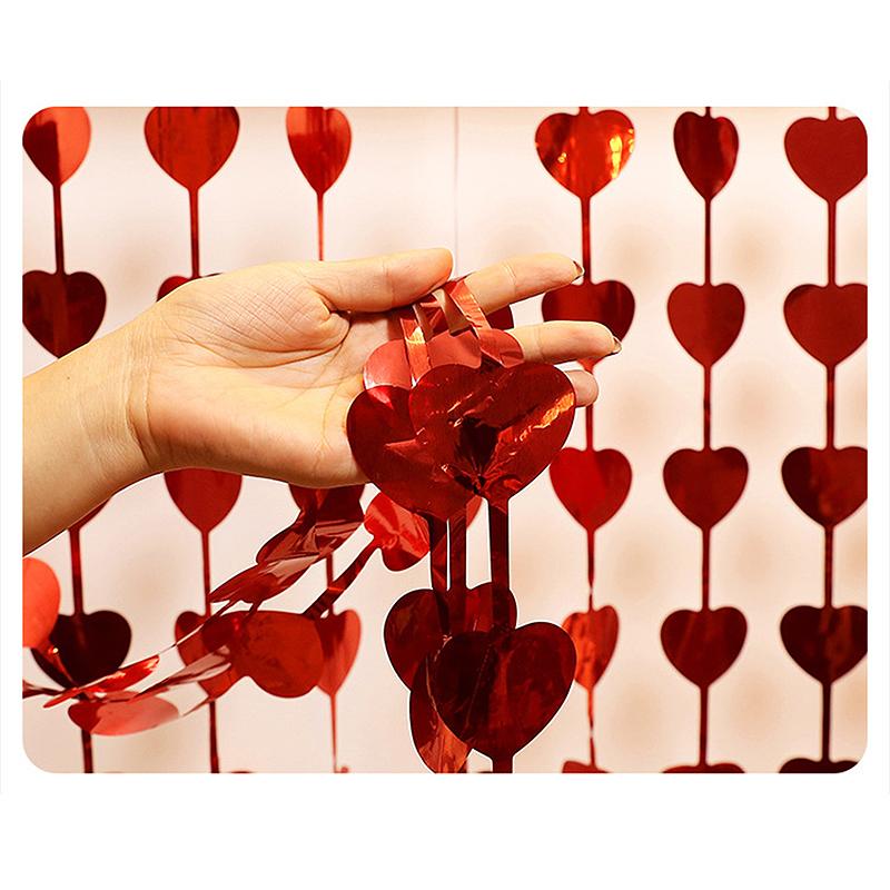 1m×2m Heart-Shaped Rain Silk Curtain Decorative Color Strip Love Ribbon Wedding Party Birthday Background Home Decoration 1pc червоний
1m×2m Heart-Shaped Rain Silk Curtain Decorative Color Strip Love Ribbon Wedding Party Birthday Background Home Decoration 1pc червоний
