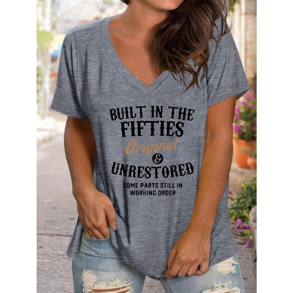 2026 women s casual and elegant plus size women s slogan casual print V-neck loose short sleeved plus size T-shirt summer M
2026 women s casual and elegant plus size women s slogan casual print V-neck loose short sleeved plus size T-shirt summer M