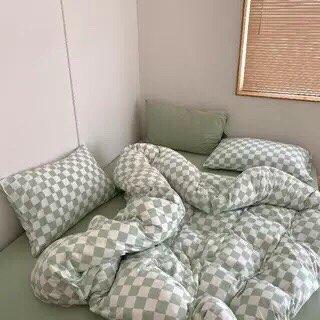 New Knitted Cotton Four Piece Set Of Vintage Plaid Contrast Bedding Sheet Quilt Cover Pillowcase Room Decoration 4-Piece Fitted Bed Sheet&1.5m bed світло-зелений колір
New Knitted Cotton Four Piece Set Of Vintage Plaid Contrast Bedding Sheet Quilt Cover Pillowcase Room Decoration 4-Piece Fitted Bed Sheet&1.5m bed світло-зелений колір