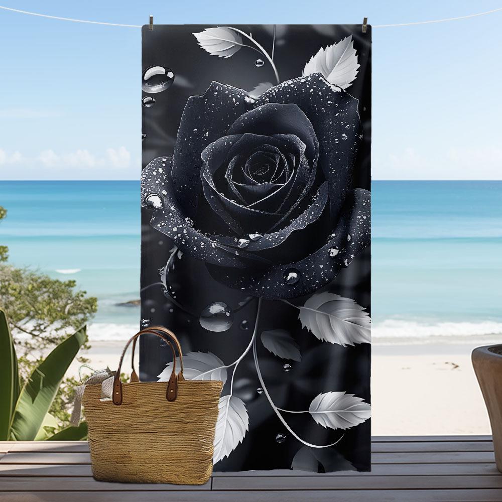 Quick-Dry Black Rose Modern Polyester Beach Towel, Lightweight Knit for Travel Camping Summer W30*H60(CM)
Quick-Dry Black Rose Modern Polyester Beach Towel, Lightweight Knit for Travel Camping Summer W30*H60(CM)