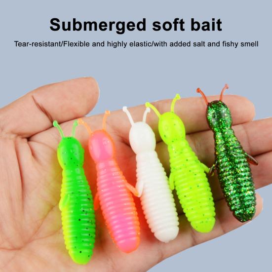 5Pcs 6CM/7G Soft Worm Lure Slow Sinking Salted Glitter Bionic Bait Colorful PVC Artificial Bait Saltwater Freshwater Snakehead Fishing Accessories білий
5Pcs 6CM/7G Soft Worm Lure Slow Sinking Salted Glitter Bionic Bait Colorful PVC Artificial Bait Saltwater Freshwater Snakehead Fishing Accessories білий