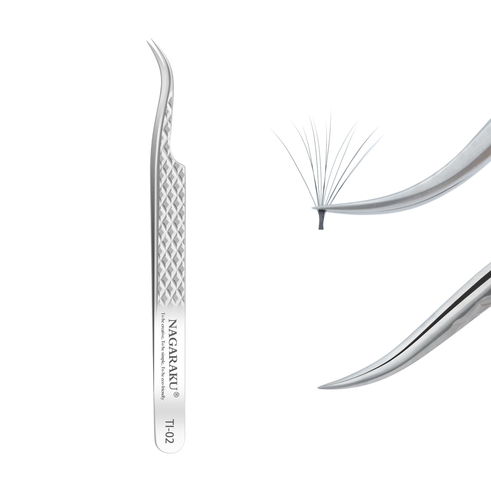 NAGARAKU Precision Titanium Alloy Eyelash Extension Hard and Ultra Professional and Accurate Tweezers, Durable, Lightweight, (TI-02)
NAGARAKU Precision Titanium Alloy Eyelash Extension Hard and Ultra Professional and Accurate Tweezers, Durable, Lightweight, (TI-02)