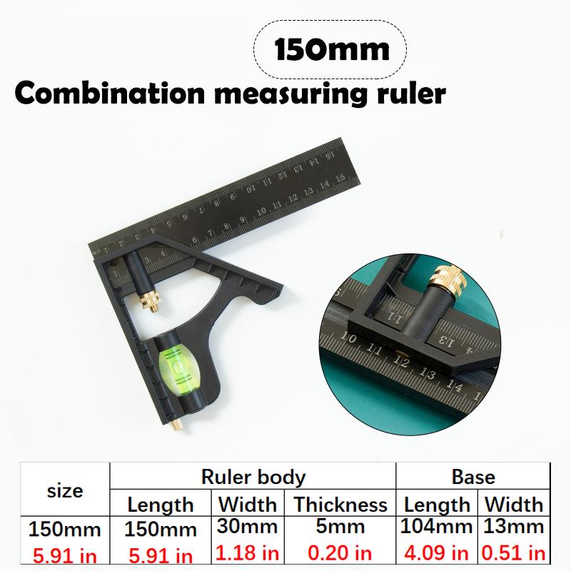 150/200/250mm Multifunctional Combination Movable Ruler Protractor Angle Ruler Level Aligner Inclinometro Woodworking Tools 150mm
150/200/250mm Multifunctional Combination Movable Ruler Protractor Angle Ruler Level Aligner Inclinometro Woodworking Tools 150mm
