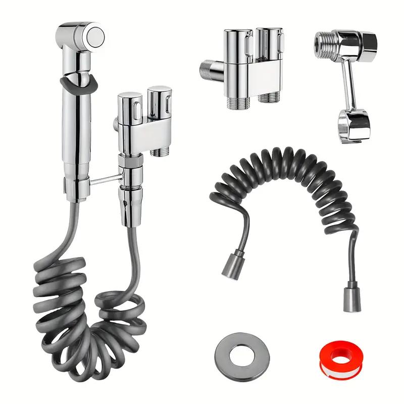 6pcs Modern Bidet Set with Handheld Sprayer & Dual-Control Valve - High-Pressure Boosted Bidet System, Fit for Toilet
6pcs Modern Bidet Set with Handheld Sprayer & Dual-Control Valve - High-Pressure Boosted Bidet System, Fit for Toilet
