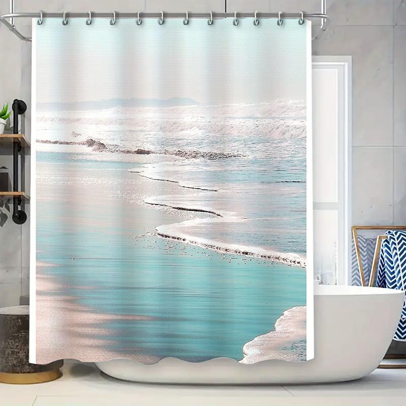 Coastal Ocean Wave Shower Curtain Waterproof Beach Themed Bathroom Decor Sea Landscape Print Backdrop Artistic Blue Green Home W60H190(CM)-1 Pcs
Coastal Ocean Wave Shower Curtain Waterproof Beach Themed Bathroom Decor Sea Landscape Print Backdrop Artistic Blue Green Home W60H190(CM)-1 Pcs