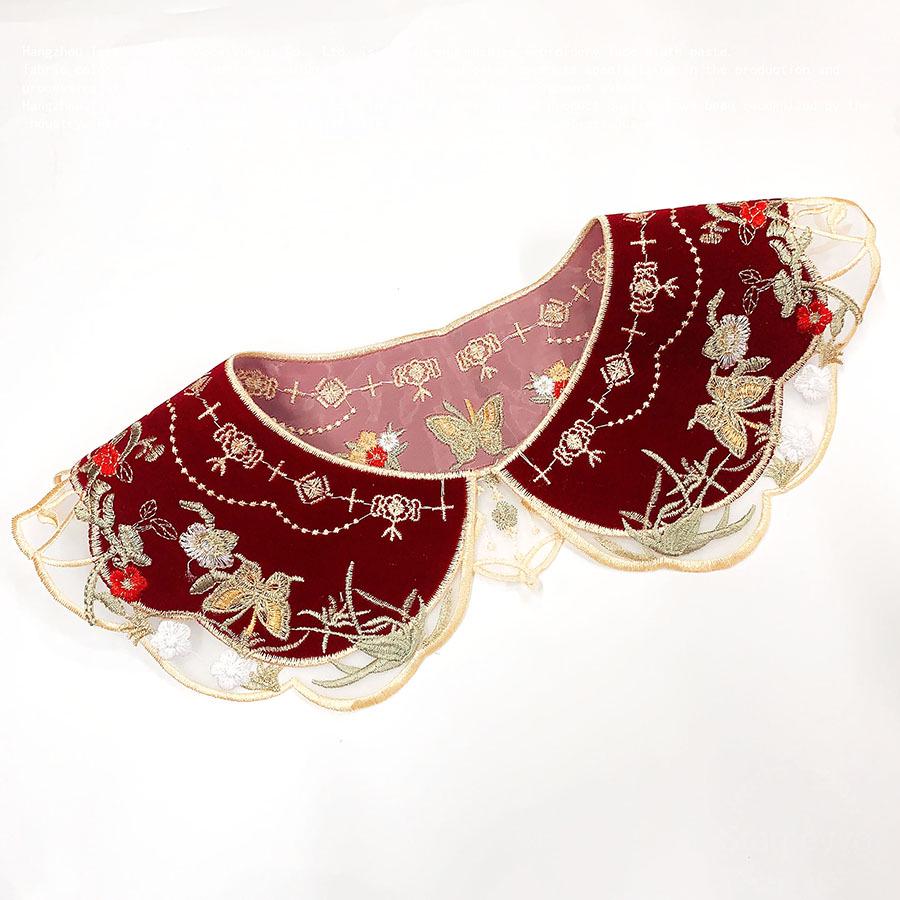 Embroidered Red Velvet Hanfu Dress with Organza Shawl and Detachable Collar Collar 49CM Adult вино красного
Embroidered Red Velvet Hanfu Dress with Organza Shawl and Detachable Collar Collar 49CM Adult вино красного