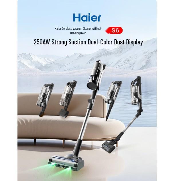 Haier Smart Cordless Vacuum Cleaner with Green Light Dust Detection and Long-Lasting Screen Display - HSC-S601D
Haier Smart Cordless Vacuum Cleaner with Green Light Dust Detection and Long-Lasting Screen Display - HSC-S601D