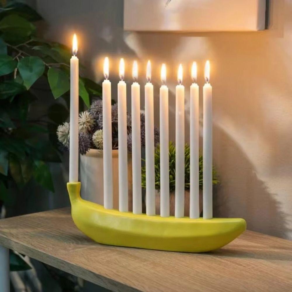 Menorah Candle Holder Yellow Candle Stands Aromatherapy Banana Candlestick Home Decor жовтий
Menorah Candle Holder Yellow Candle Stands Aromatherapy Banana Candlestick Home Decor жовтий
