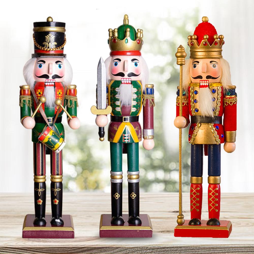 3Pcs 30CM Wooden Nutcracker Puppet Figurine Hand Painted Nutcracker Soldier Model Doll Christmas Ornaments Home Decoration
3Pcs 30CM Wooden Nutcracker Puppet Figurine Hand Painted Nutcracker Soldier Model Doll Christmas Ornaments Home Decoration