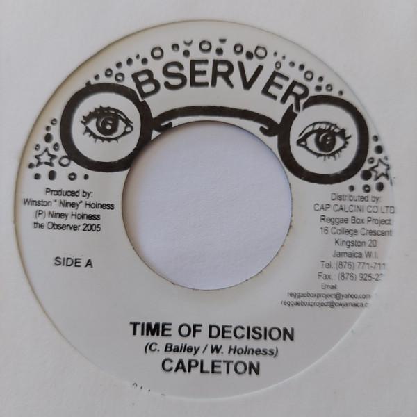 7inch Record CAPLETON Time Of Decision NONE Observer 2005 Jamaica Reggae Ska Dub Used
7inch Record CAPLETON Time Of Decision NONE Observer 2005 Jamaica Reggae Ska Dub Used