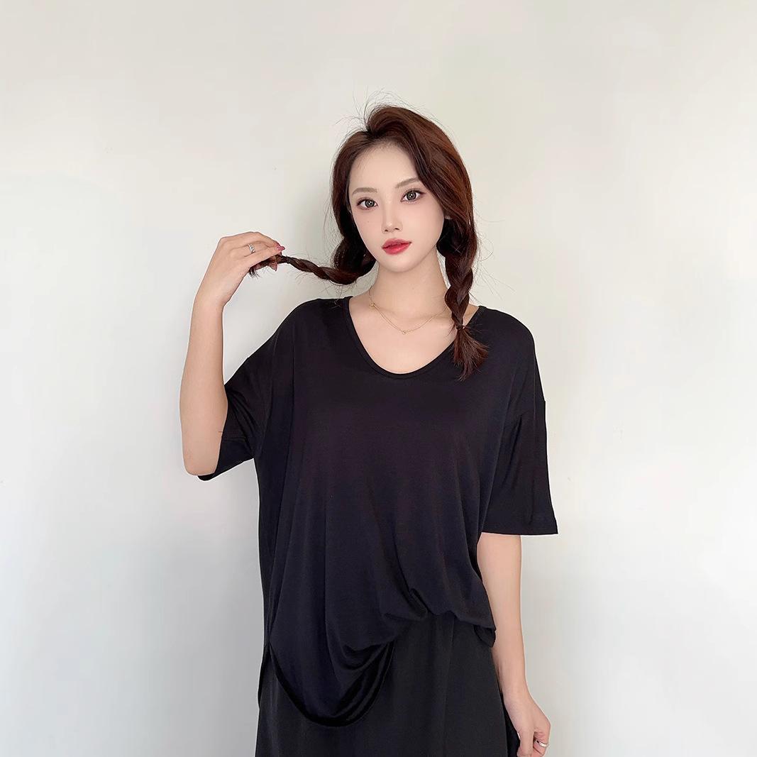 Korean Style Loose Plus Size V-Neck Five-Sleeve Summer T-Shirt for Women Plus Size кофейный/зелёный
Korean Style Loose Plus Size V-Neck Five-Sleeve Summer T-Shirt for Women Plus Size кофейный/зелёный
