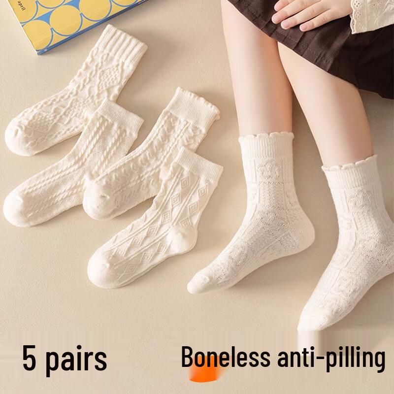 Yuzhaolin Girls White Cotton Lace Princess Socks (5 Pairs) M (Ages 3-5)
Yuzhaolin Girls White Cotton Lace Princess Socks (5 Pairs) M (Ages 3-5)