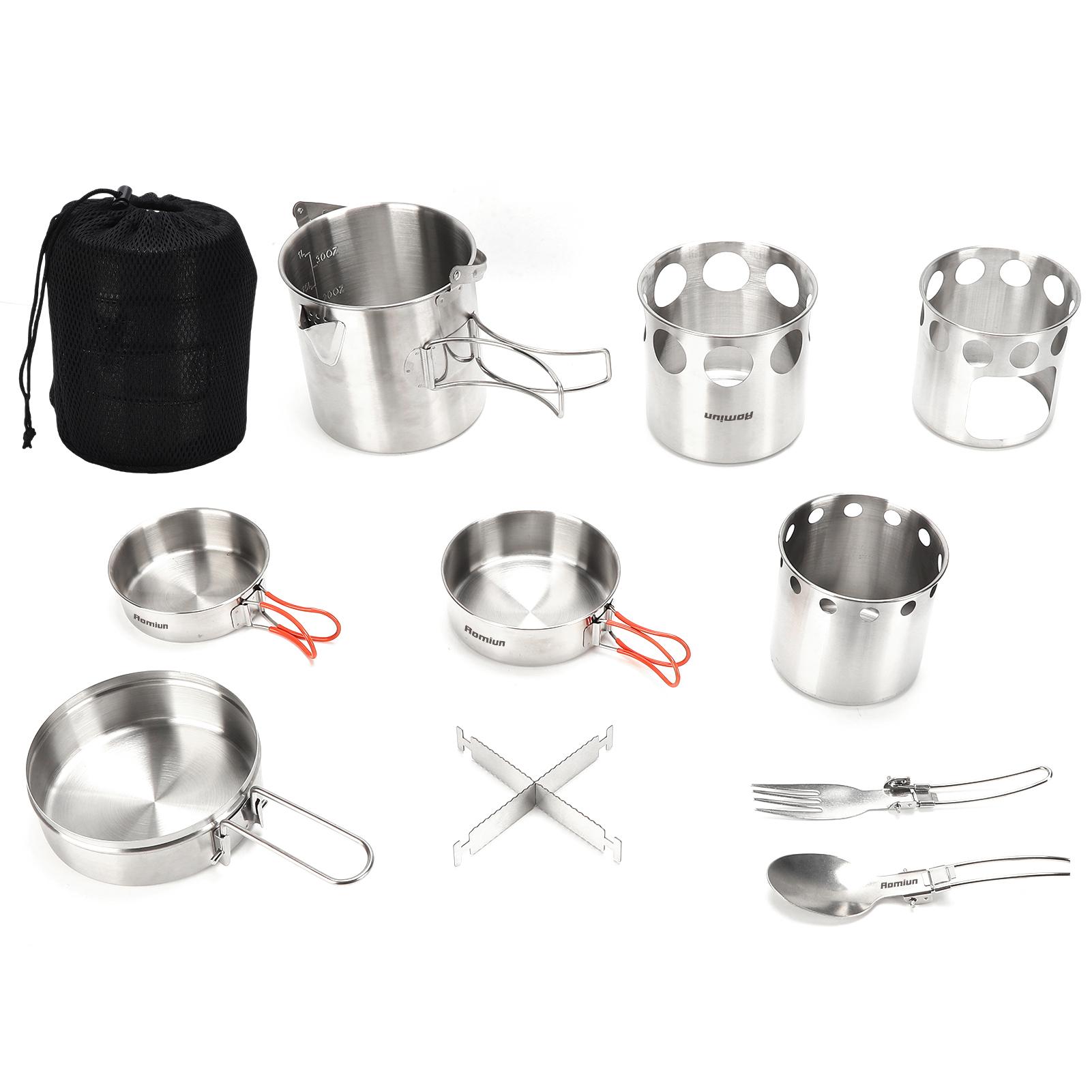 Camping Cookware Set 1L Pot Pan With Folding Wood Stove Utensils Bowls for Outdoor Cooking for Boiling Soup Frying
Camping Cookware Set 1L Pot Pan With Folding Wood Stove Utensils Bowls for Outdoor Cooking for Boiling Soup Frying