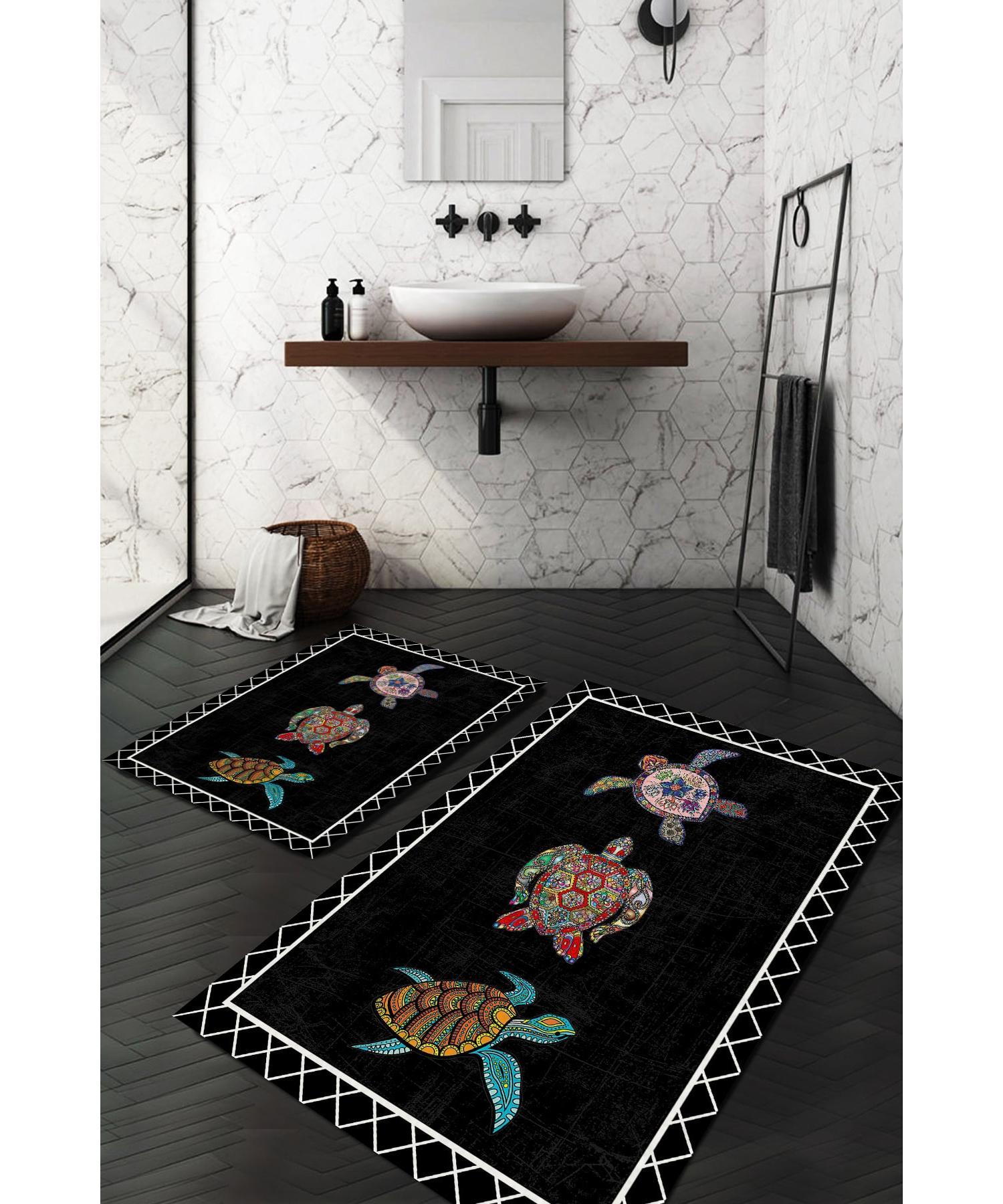 Комплект ковров из 2 предметов с красочным черепаховым рисунком (60x100/40x60) - CP389
Комплект ковров из 2 предметов с красочным черепаховым рисунком (60x100/40x60) - CP389