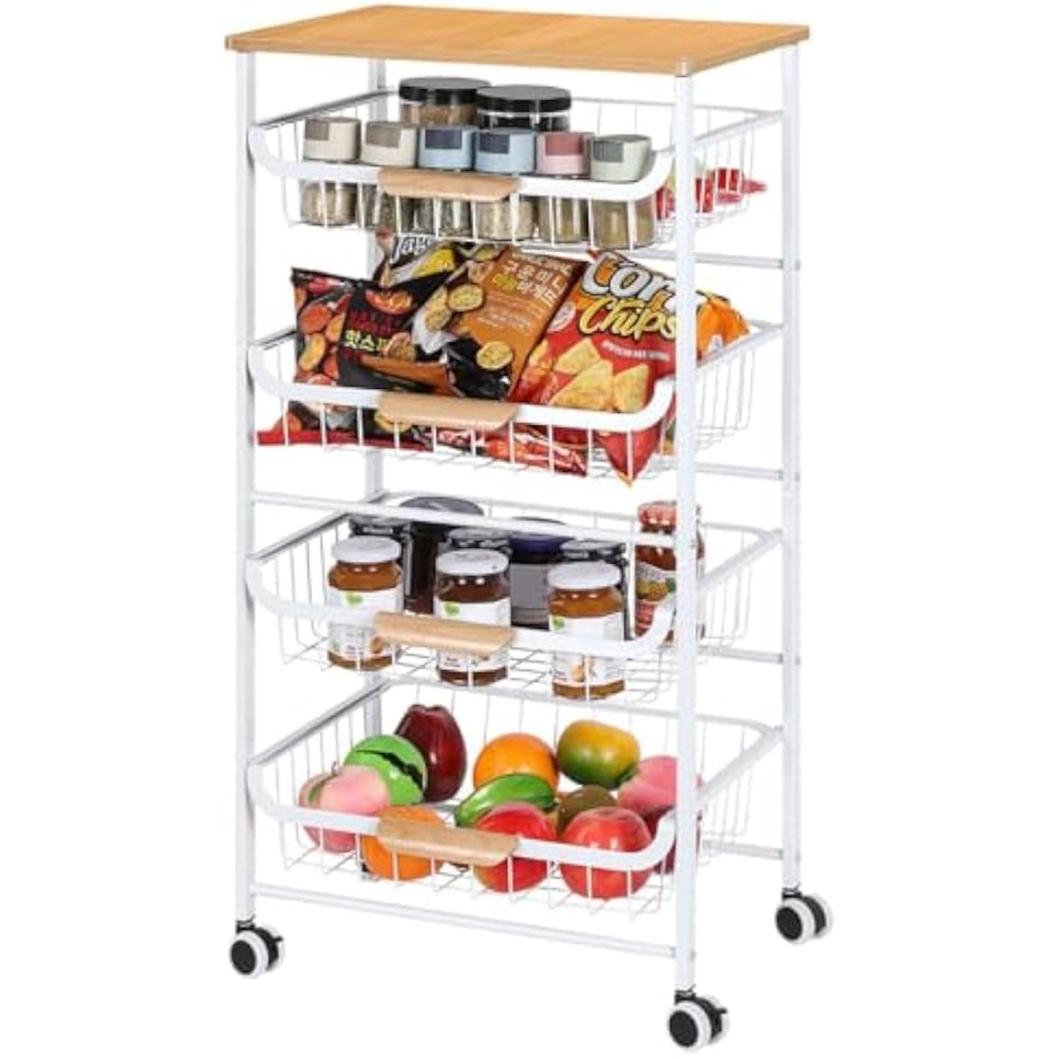 5-Tier Rolling Metal Cart with Drawers & Wheels - Multi-Room Storage for Kitchen/Bathroom/Living Room/Office, White
5-Tier Rolling Metal Cart with Drawers & Wheels - Multi-Room Storage for Kitchen/Bathroom/Living Room/Office, White
