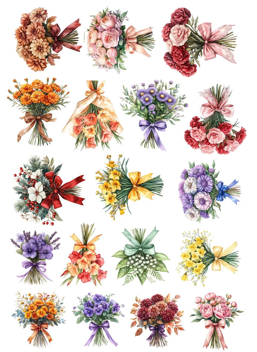 Stickers 18Pcs Watercolor hand-held bouquet decoration for Stationery Scrapbooking Diy Diary Album Labe journal stationery білий
Stickers 18Pcs Watercolor hand-held bouquet decoration for Stationery Scrapbooking Diy Diary Album Labe journal stationery білий