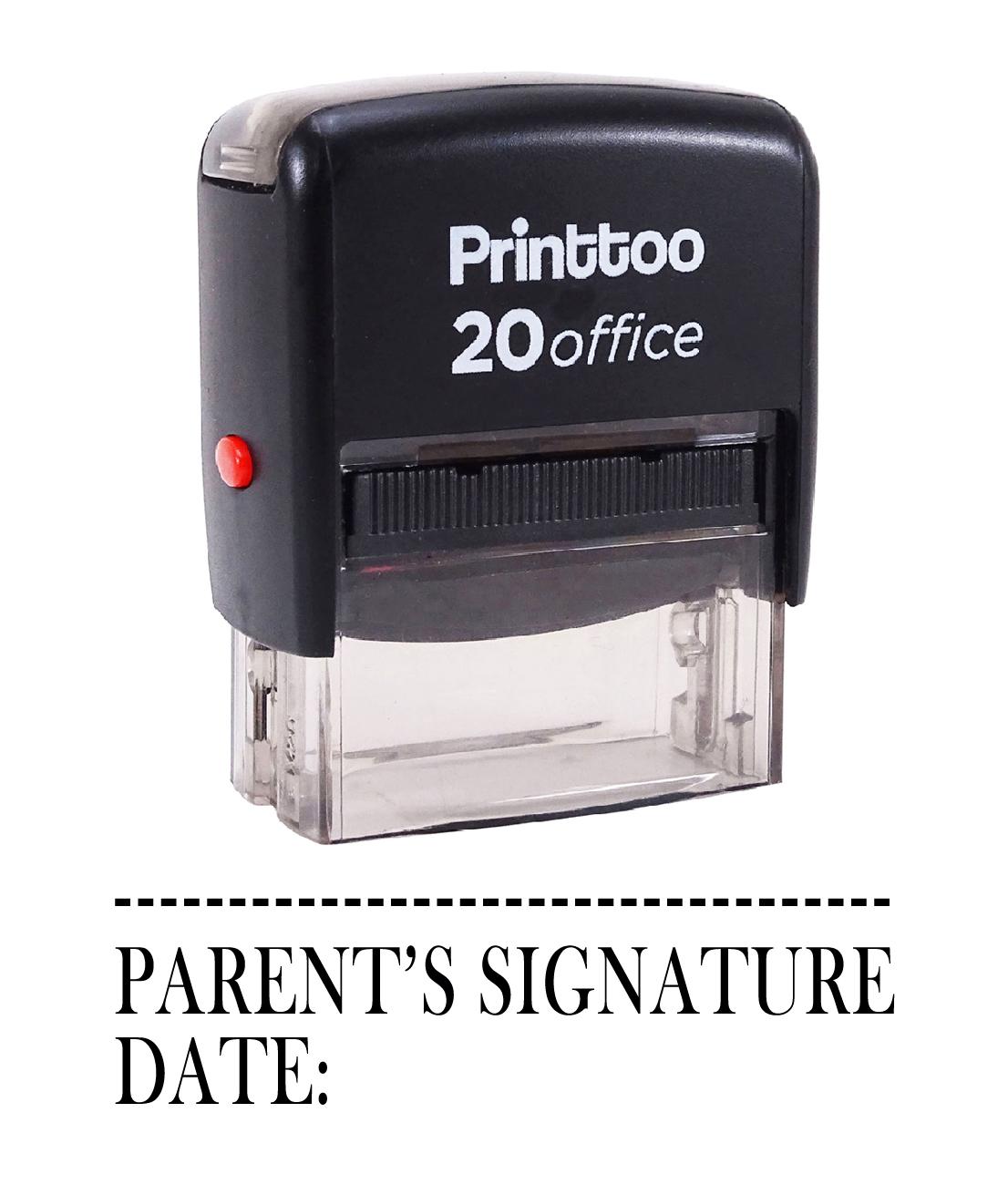 Printtoo Self Inking Rubber Stamp ПОДПИСЬ РОДИТЕЛЯ С ДАТОЙ Офис Стационарный Пользовательский 14 mm x 38 mm (Approx) чёрный
Printtoo Self Inking Rubber Stamp ПОДПИСЬ РОДИТЕЛЯ С ДАТОЙ Офис Стационарный Пользовательский 14 mm x 38 mm (Approx) чёрный