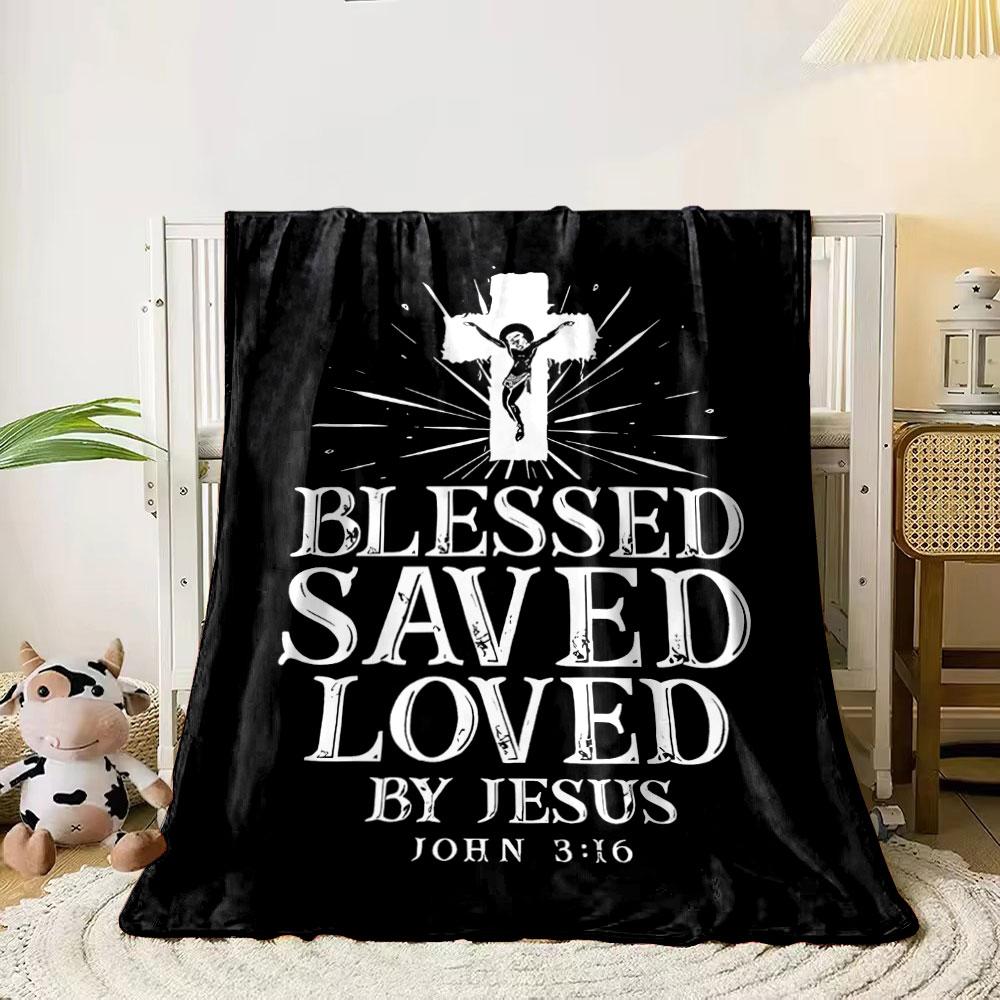 A cross with rays, Jesus crucified, and text declaring blessings and love. for all seasons blanket lunch break throw gift 80cm x 120cm
A cross with rays, Jesus crucified, and text declaring blessings and love. for all seasons blanket lunch break throw gift 80cm x 120cm