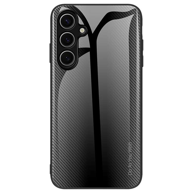 For Samsung Galaxy S24 FE Wholesale Phone Case Tempered Glass+TPU Cover with Carbon Fiber Texture - Black
For Samsung Galaxy S24 FE Wholesale Phone Case Tempered Glass+TPU Cover with Carbon Fiber Texture - Black