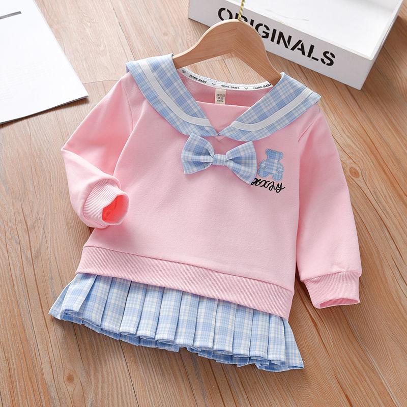 Осенний новый свитер для девочек «Сокровище», корейские детские топы для девочек в стиле колледжа 140 розовый