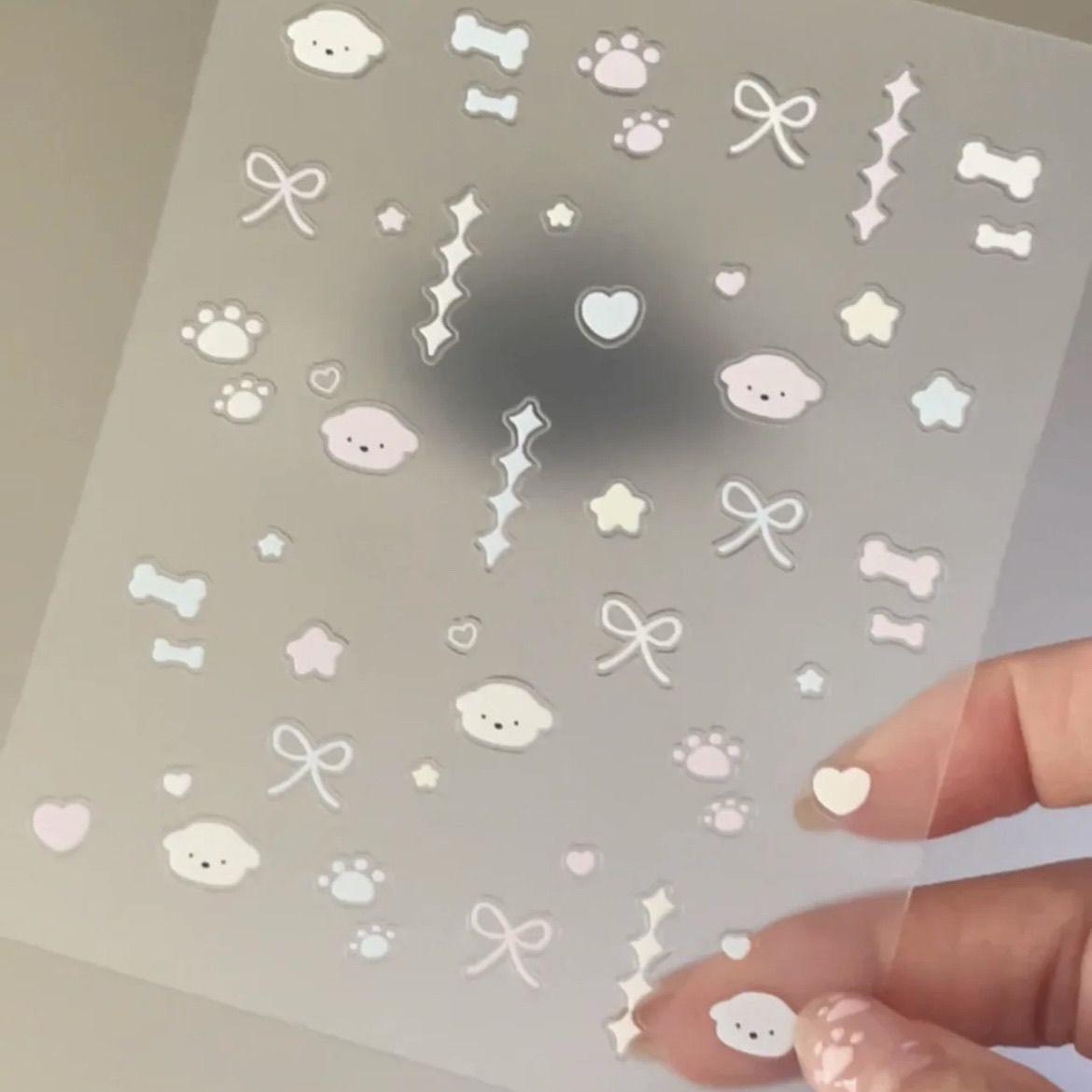 Embossed Cute Puppy Nail & Journal Stickers - Xiaohongshu Inspired
Embossed Cute Puppy Nail & Journal Stickers - Xiaohongshu Inspired