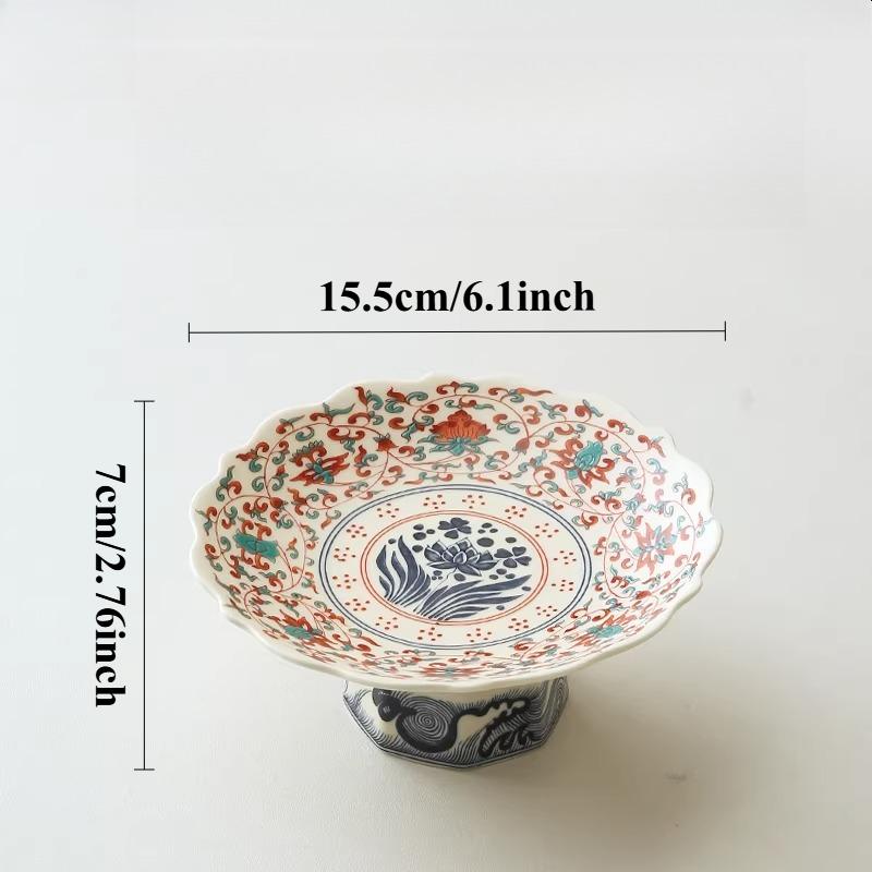 1pc Ceramic High Footed Tea Tray, Household Fruit Platter, Dim Sum Dish, Chinese Style Tea Ceremony Accessories, Storage Tray
1pc Ceramic High Footed Tea Tray, Household Fruit Platter, Dim Sum Dish, Chinese Style Tea Ceremony Accessories, Storage Tray
