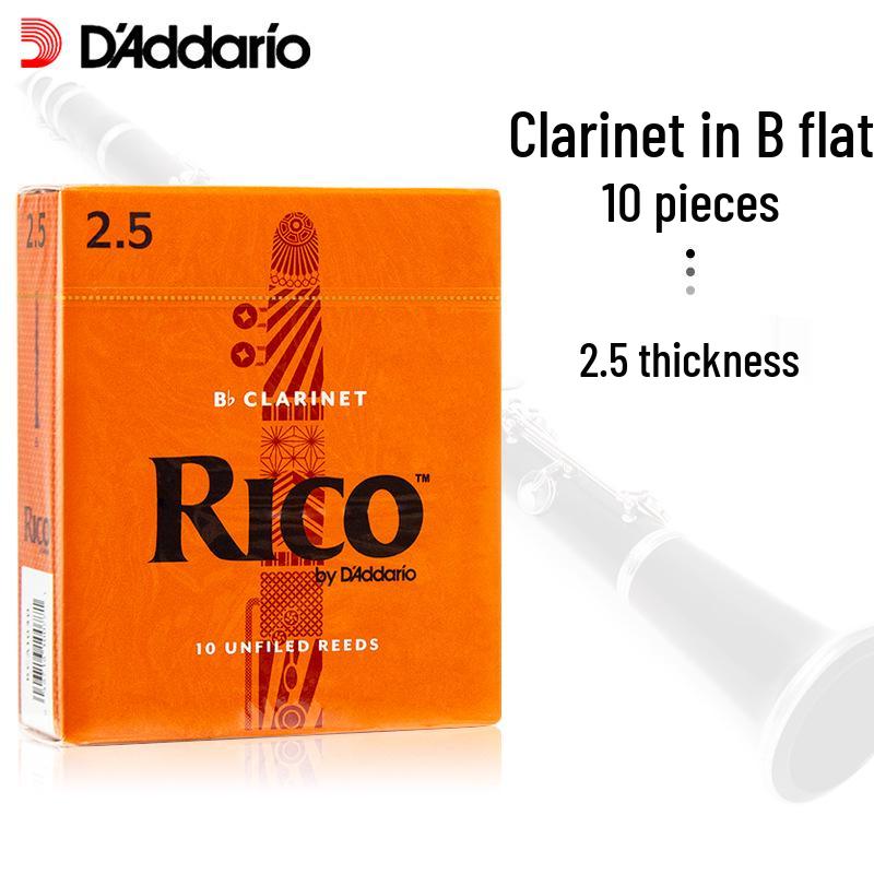 USA Rico Clarinet Reeds B-flat Yellow Box, Strengths 2.0/2.5/3.0
USA Rico Clarinet Reeds B-flat Yellow Box, Strengths 2.0/2.5/3.0