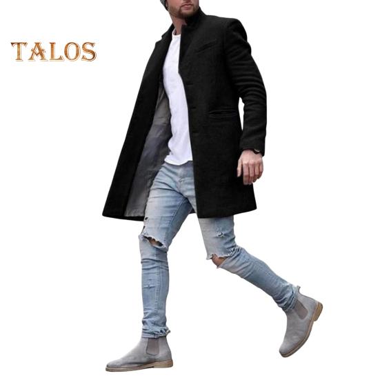 Мужское шерстяное пальто с лацканами, длинный рукав, пальто средней длины, однотонное однобортное длинное пальто с боковыми карманами M чёрный
Мужское шерстяное пальто с лацканами, длинный рукав, пальто средней длины, однотонное однобортное длинное пальто с боковыми карманами M чёрный