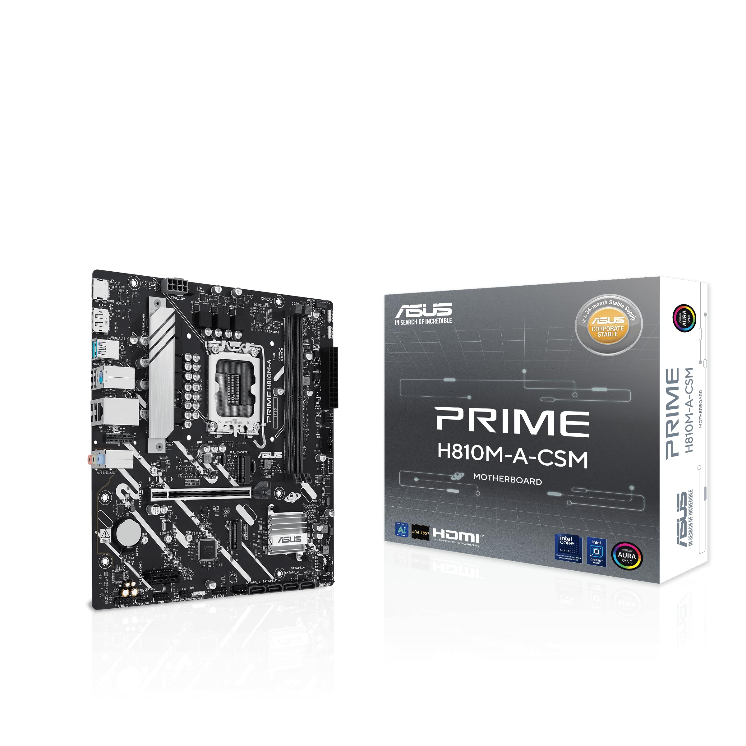 ASUS Core Ultra Processors LGA1851 compatible H810M equipped domestic authorized distributor product (Series 2), micro-ATX motherboard/PRIME
ASUS Core Ultra Processors LGA1851 compatible H810M equipped domestic authorized distributor product (Series 2), micro-ATX motherboard/PRIME