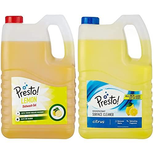 Гель для миття посуду Presto - 5 л (Лимон) & Presto Дезінфікуючий засіб для очищення поверхонь - 5 л (Цитрусові)
Гель для миття посуду Presto - 5 л (Лимон) & Presto Дезінфікуючий засіб для очищення поверхонь - 5 л (Цитрусові)