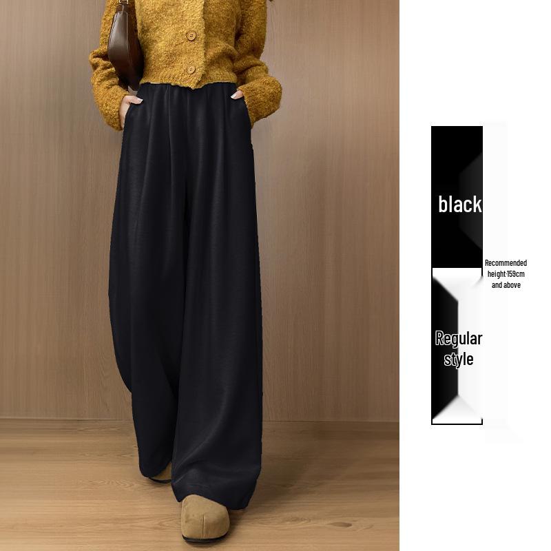 Women s Coffee Color Wide-Leg Acetate Wool Tweed Pants - Plus Velvet, Spring/Autumn Casual Drape Large
Women s Coffee Color Wide-Leg Acetate Wool Tweed Pants - Plus Velvet, Spring/Autumn Casual Drape Large