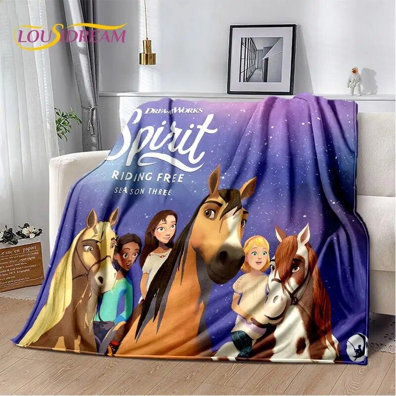 Cartoon Spirit Riding Free Horses Blanket Soft For Beds Sofa Cover Travel Flannel Blanket For Gift All Seasons
Cartoon Spirit Riding Free Horses Blanket Soft For Beds Sofa Cover Travel Flannel Blanket For Gift All Seasons