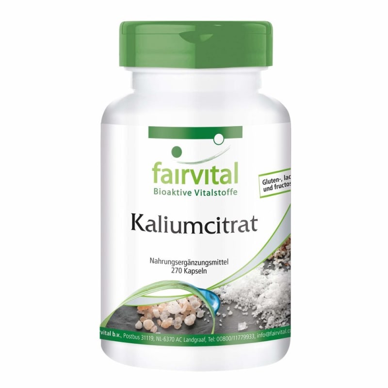 Fairvital Potassium Citrate 270 Capsules
Fairvital Potassium Citrate 270 Capsules